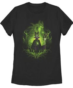 Women_s Sleeping Beauty Dark Detailed Maleficent T-Shirt