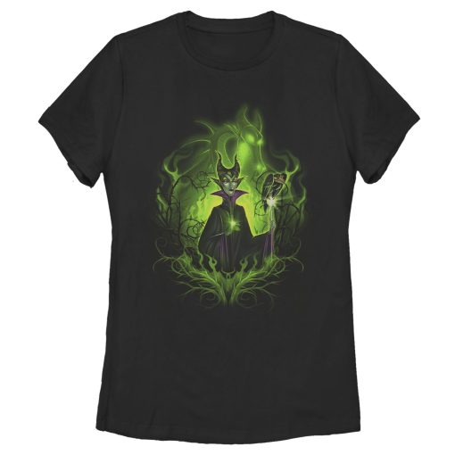 Women_s Sleeping Beauty Dark Detailed Maleficent T-Shirt