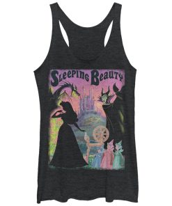Women_s Sleeping Beauty Silhouettes Racerback Tank Top