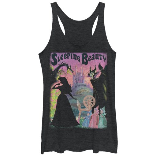 Women_s Sleeping Beauty Silhouettes Racerback Tank Top