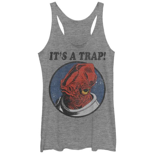 Women_s Star Wars It_s a Trap Admiral Ackbar Racerback Tank Top