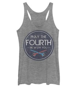 Women_s Star Wars May the Fourth Lightsabers Racerback Tank Top