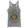 Women_s Star Wars Park Ranger Endor Ewok Badge Racerback Tank Top