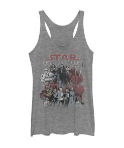 Women_s Star Wars The Last Jedi Group Shot Racerback Tank Top