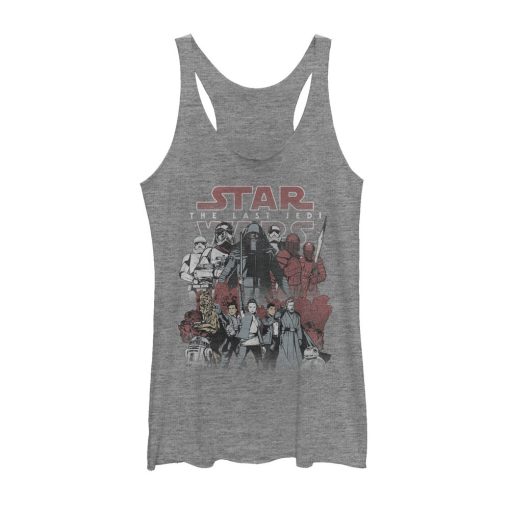 Women_s Star Wars The Last Jedi Group Shot Racerback Tank Top