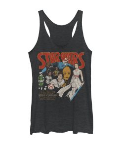 Women_s Star Wars The Rise of Skywalker Retro Collage Racerback Tank Top