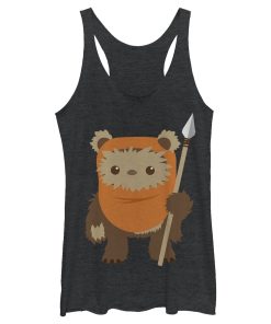 Women_s Star Wars Wicket Ewok Cartoon Racerback Tank Top