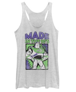 Women_s Toy Story Buzz Lightyear Made in 90s Racerback Tank Top