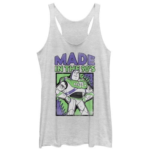 Women_s Toy Story Buzz Lightyear Made in 90s Racerback Tank Top