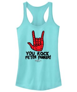 Junior’s Marvel Spider-Man No Way Home You Rock Peter Parker Racerback Tank Top