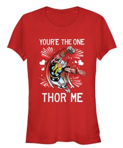 Junior’s Marvel Valentine You’re the One Thor Me T-Shirt