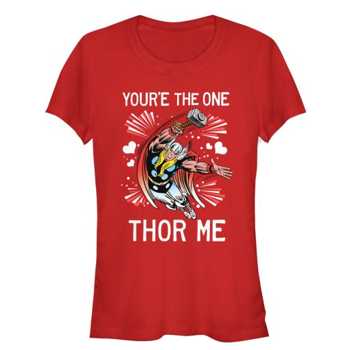 Junior’s Marvel Valentine You’re the One Thor Me T-Shirt