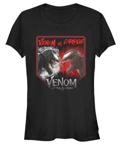 Junior’s Marvel Venom Let There be Carnage Battle Time Venom Vs Carnage T-Shirt