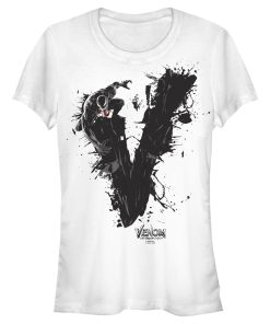 Junior’s Marvel Venom Let There be Carnage Black V Splatter T-Shirt
