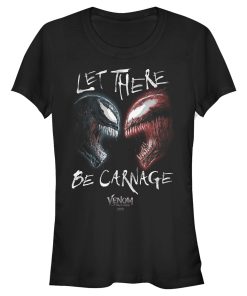 Junior’s Marvel Venom Let There be Carnage Black Vs. Red T-Shirt