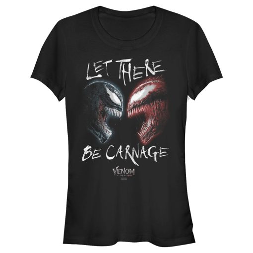 Junior’s Marvel Venom Let There be Carnage Black Vs. Red T-Shirt