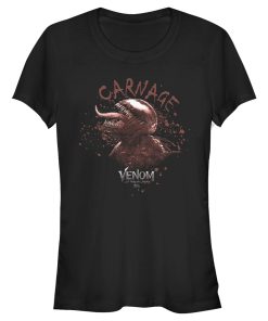 Junior’s Marvel Venom Let There be Carnage Chilling Carnage Splatter T-Shirt