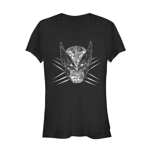 Junior’s Marvel X-Men Artistic Wolverine Mask T-Shirt