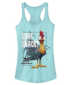 Junior’s Moana Moana Hei Hei Boat Snack Racerback Tank Top