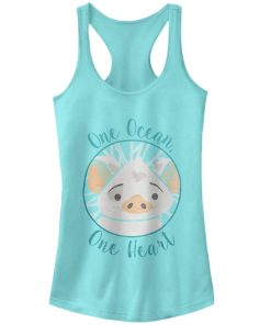 Junior’s Moana Pua One Heart Racerback Tank Top