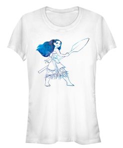 Junior’s Moana Watercolor Print T-Shirt