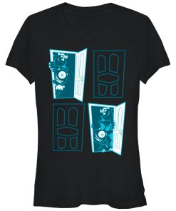 Junior’s Monsters Inc Closet Door Portal T-Shirt