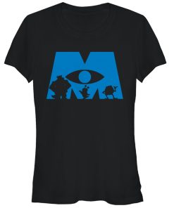 Junior’s Monsters Inc Logo Silhouette T-Shirt