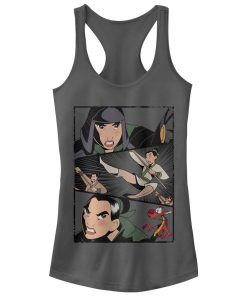 Junior’s Mulan Battle Panels Racerback Tank Top