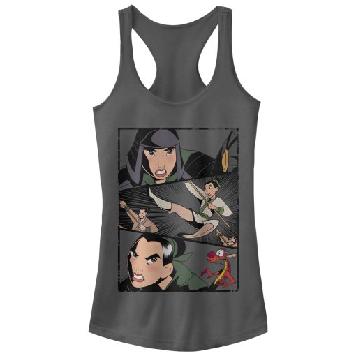 Junior’s Mulan Battle Panels Racerback Tank Top