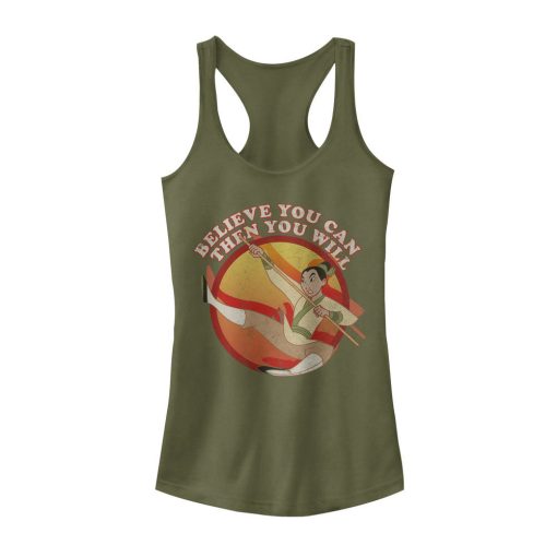 Junior’s Mulan Believe You Can Racerback Tank Top