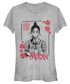 Junior’s Mulan Blossom Frame T-Shirt