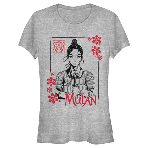 Junior’s Mulan Blossom Frame T-Shirt