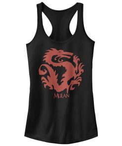 Junior’s Mulan Dragon Symbol Racerback Tank Top