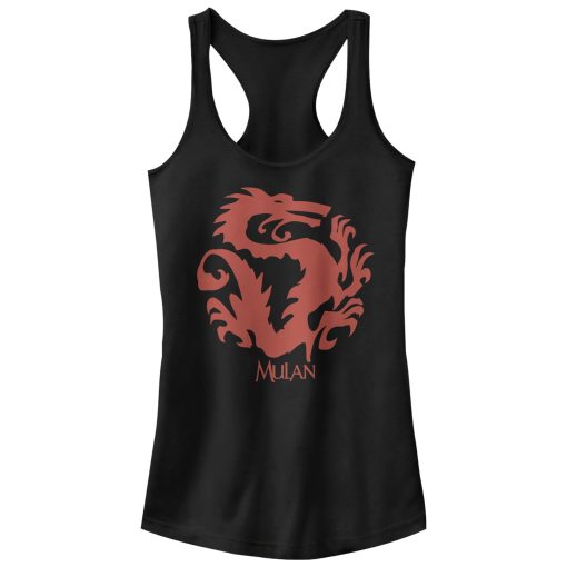 Junior’s Mulan Dragon Symbol Racerback Tank Top