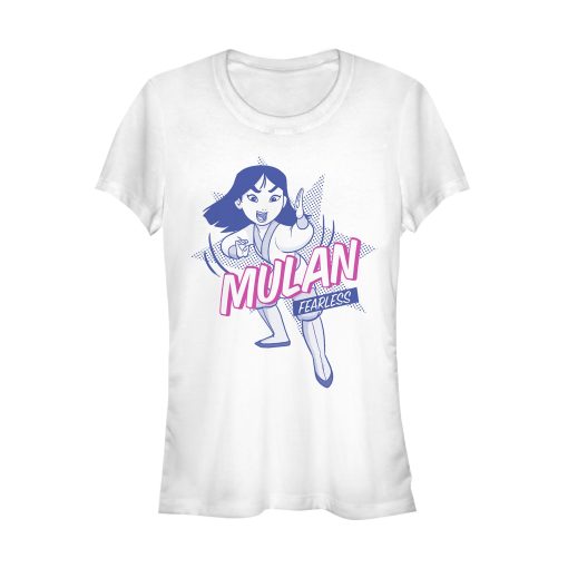 Junior’s Mulan Fearless Pop Art T-Shirt