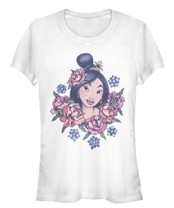 Junior’s Mulan Floral Portrait T-Shirt