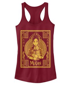 Junior’s Mulan Ornate Poster Racerback Tank Top