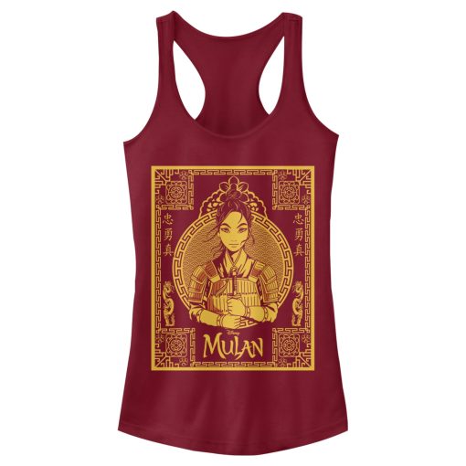 Junior’s Mulan Ornate Poster Racerback Tank Top