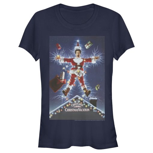 Junior’s National Lampoon’s Christmas Vacation Electrified Poster T-Shirt