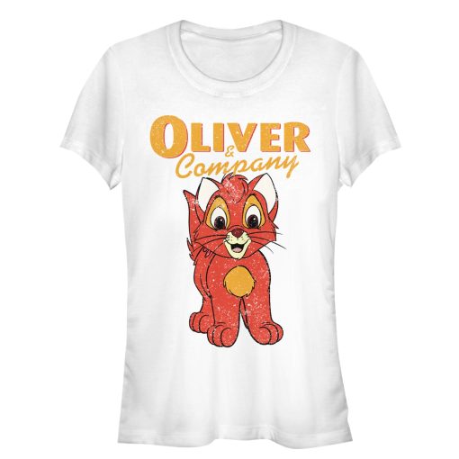 Junior’s Oliver & Company Kitten Portrait T-Shirt