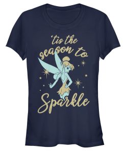 Junior’s Peter Pan Peter Pan Tinker Bell ‘Tis the Season to Sparkle T-Shirt