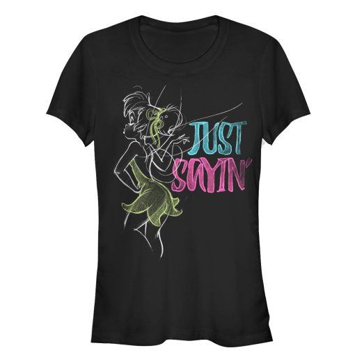 Junior’s Peter Pan Tinker Bell Just Saying T-Shirt