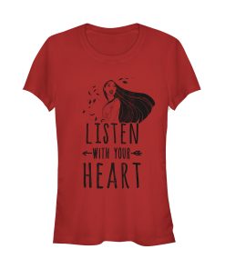 Junior’s Pocahontas Listen Heart T-Shirt