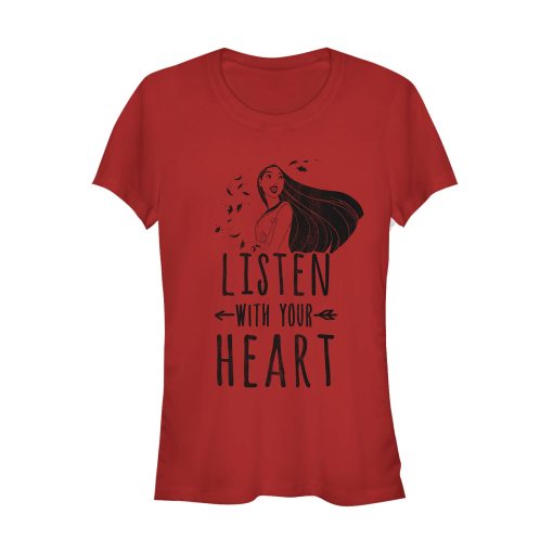 Junior’s Pocahontas Listen Heart T-Shirt