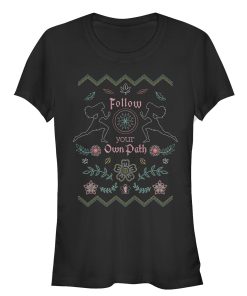 Junior’s Pocahontas Own Path Quilt T-Shirt