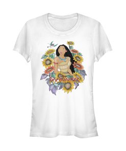 Junior’s Pocahontas Sunflower Frame T-Shirt