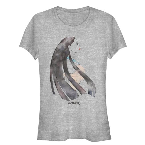 Junior’s Pocahontas Watercolor Print T-Shirt