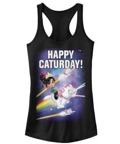 Junior’s Ralph Breaks the Internet Happy Caturday Racerback Tank Top