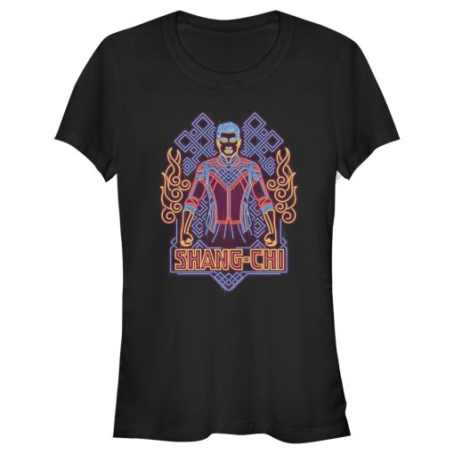 Junior’s Shang-Chi and the Legend of the Ten Rings Neon Design T-Shirt