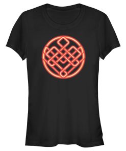 Junior’s Shang-Chi and the Legend of the Ten Rings Neon Symbol T-Shirt